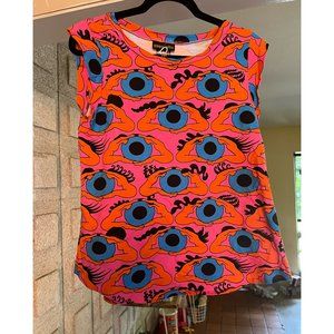 Nooworks Muscle Tee Psychedelic Eyes Size Large--Never Worn